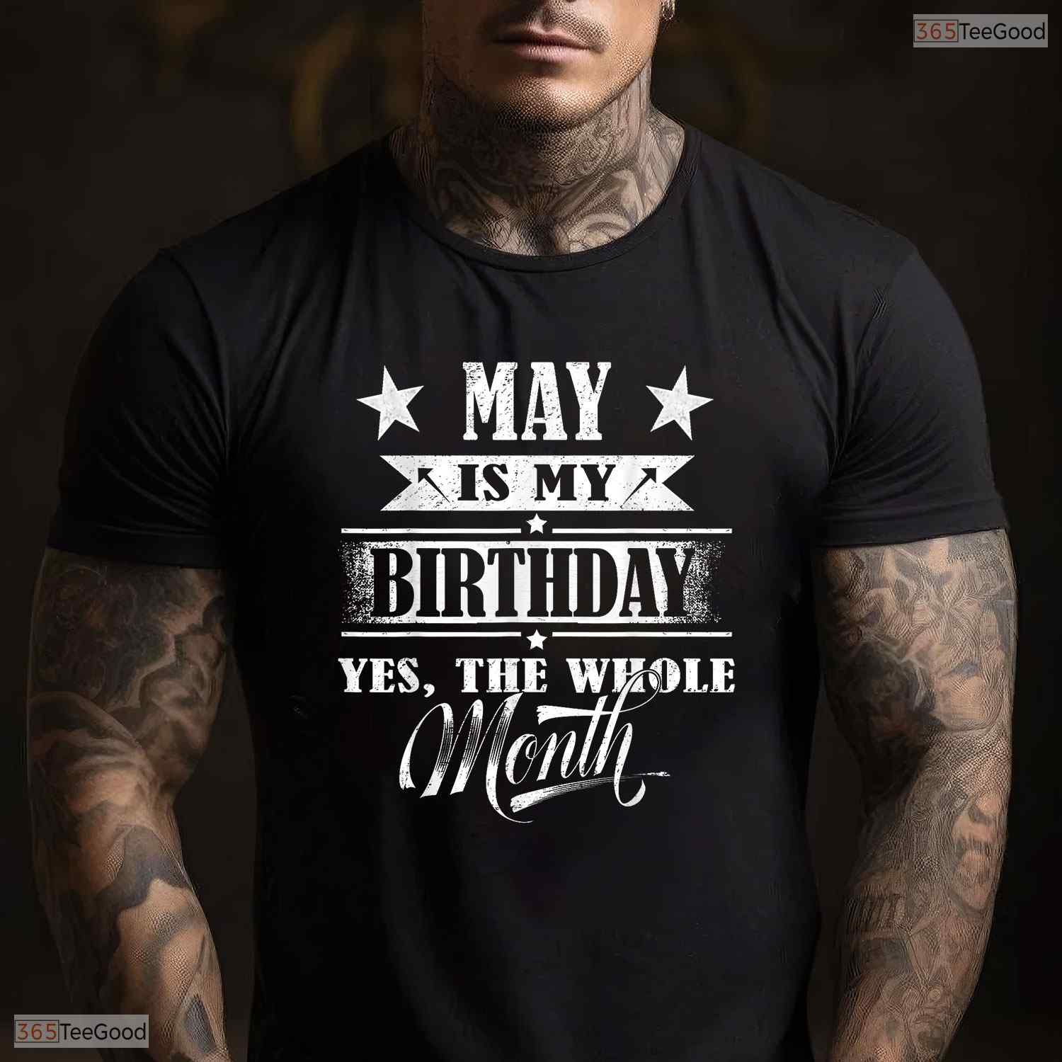 Men Women May Is My Birthday T-Shirt- Best May Birthday Celebration Apparel