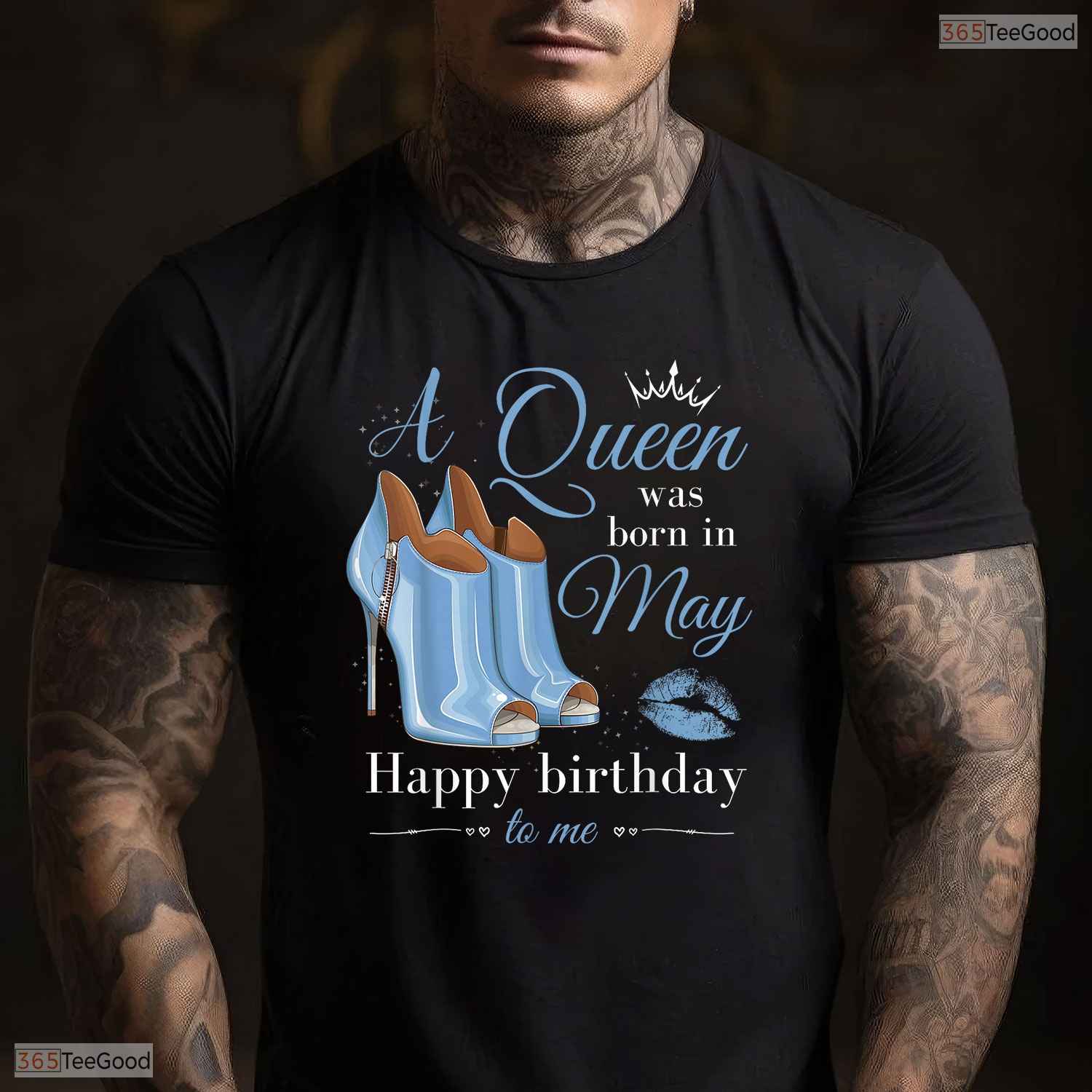 A Queen Was Born In May T-Shirt- Best May Birthday Celebration Shirt For Her