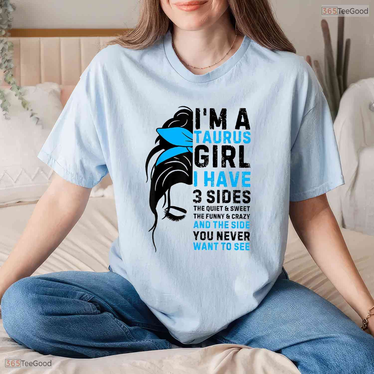 Taurus Girl Zodiac Sign Horoscope T-Shirt- Unique May Birthday Apparel Gift