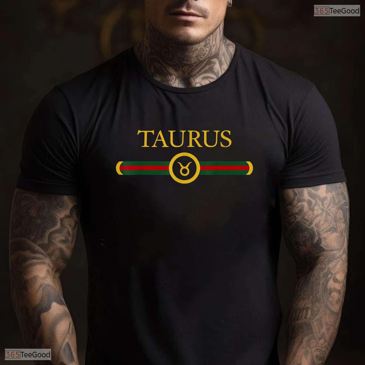 Graphic Art Taurus Zodiac Sign T-Shirt- Unique May Birthday Apparel For Her