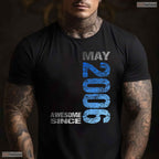 Awesome Since May 2006 T-Shirt- Unique 20th May Birthday Celebration Apparel