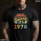 Limited Edition May 1978 T-Shirt- Best 48th May Birthday Celebration Apparel