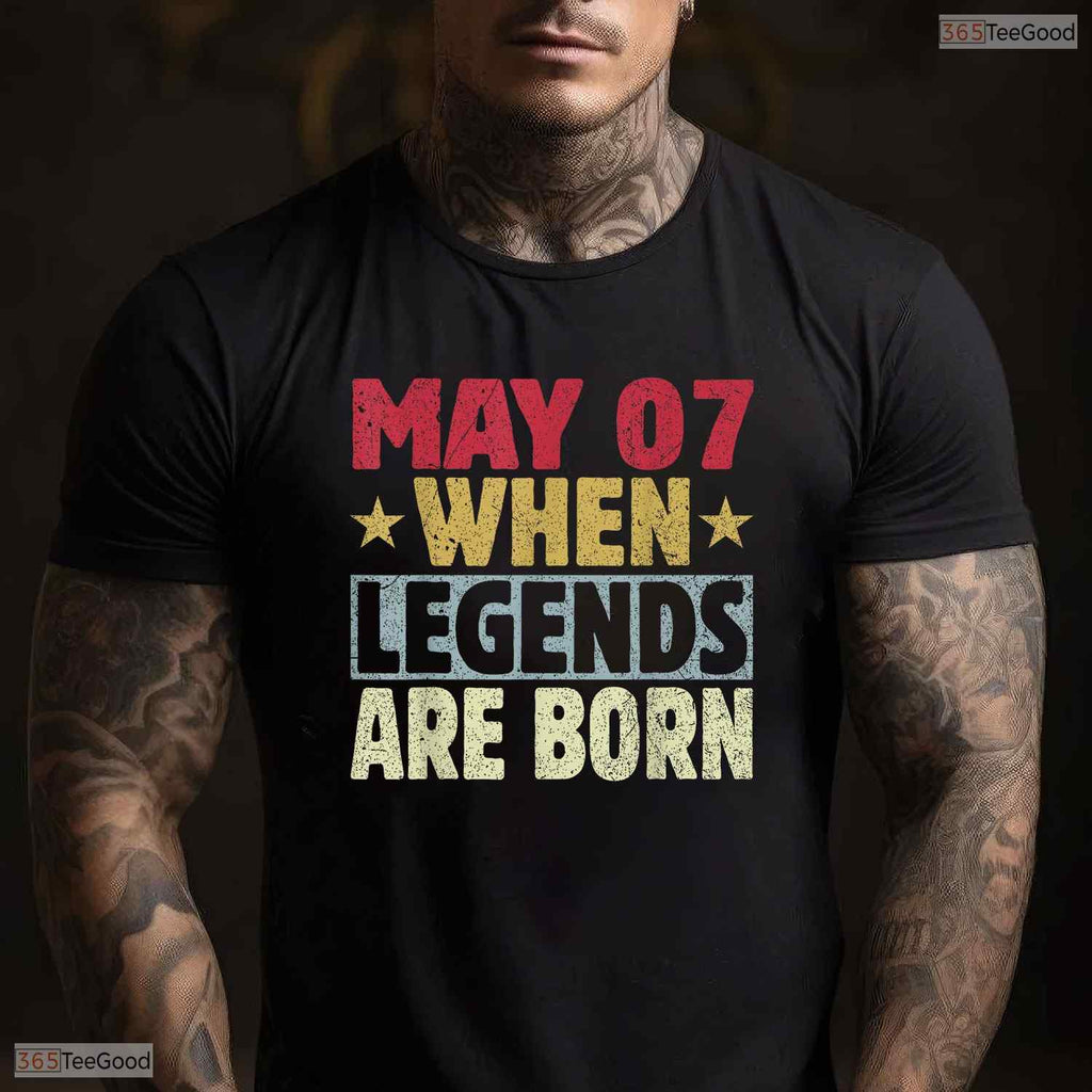 Awesome 7th Of May Birthday Shirt- Unique May 7 Birthday T-Shirt For Adults