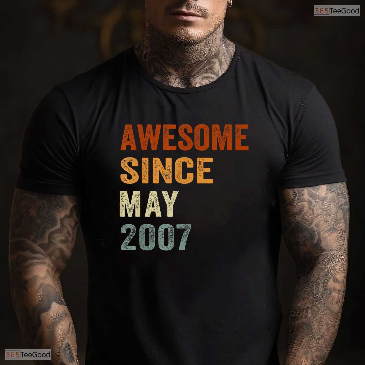 Retro Awesome Since May 2007 T-Shirt- Best 19th May Birthday Shirt For Him