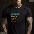 Legend Since May 2005 21st Birthday T-Shirt- Awesome May Birthday Shirt Men