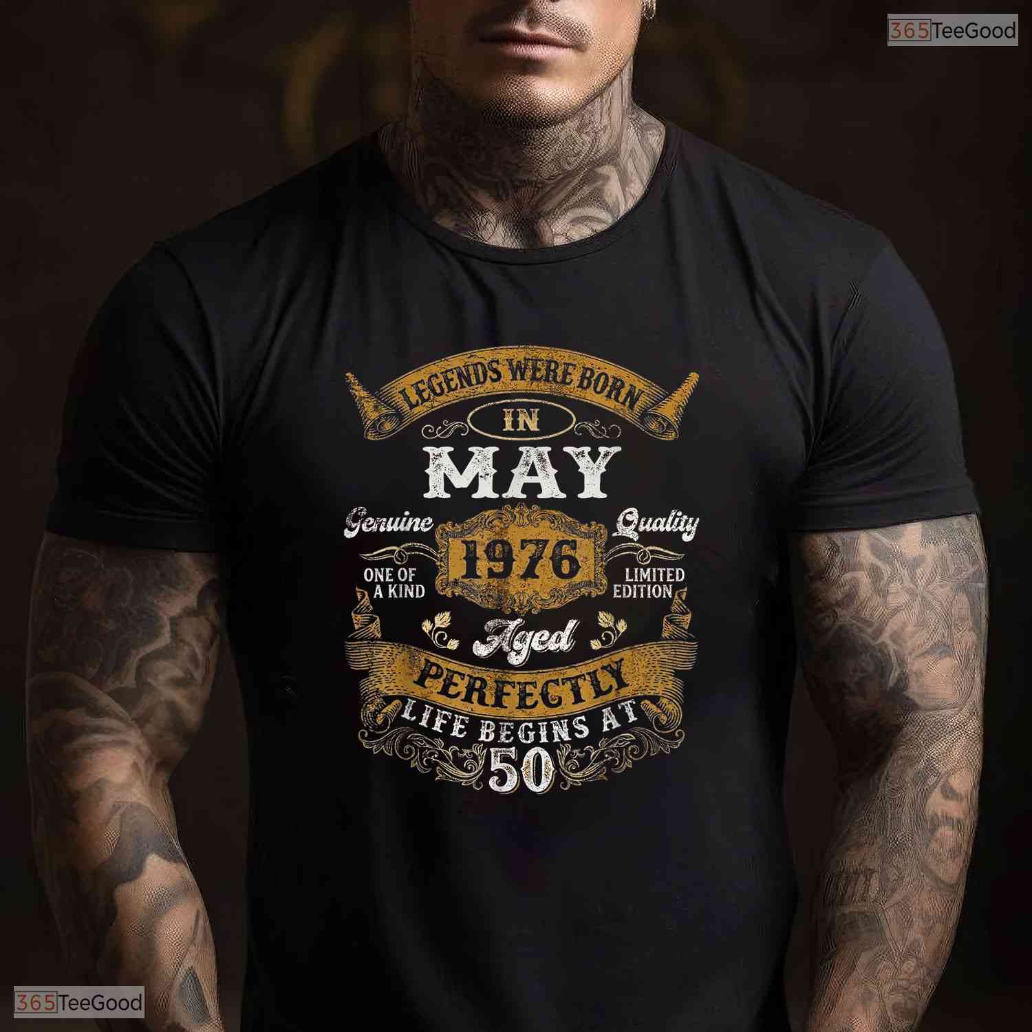 Legends Are Born In May 1976 T-Shirt- Unique 50th May Birthday Shirt Adults