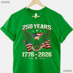 250th Anniversary USA Eagle Independence Valentine T-Shirt Bass Fishing Gear