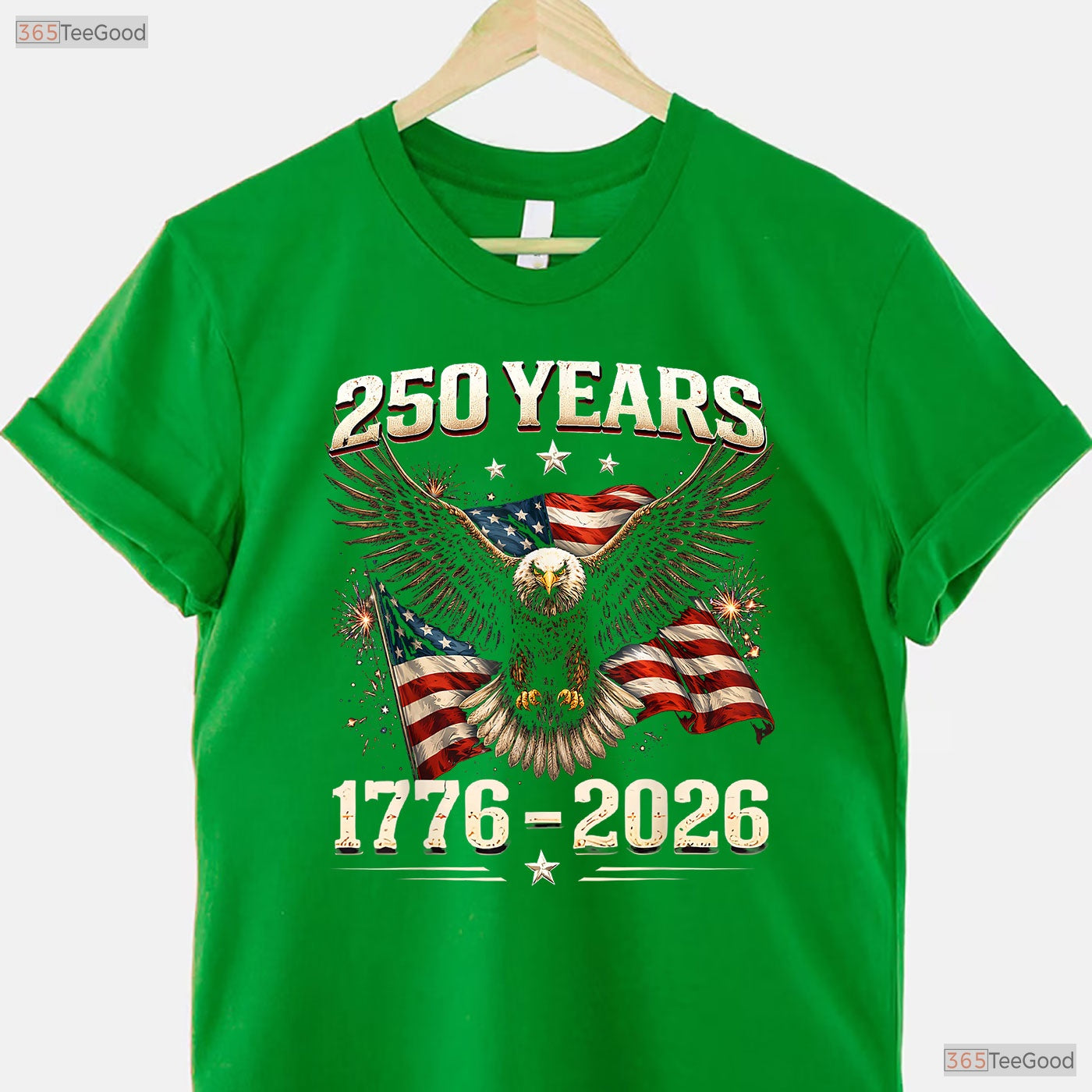 250th Anniversary USA Eagle Independence Valentine T-Shirt Bass Fishing Gear