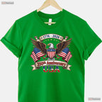 250 Years American 4th of July Valentine T-Shirt- Inshore Fishing Apparel Men