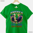 250 Years America Anniversary Trump Washington Valentine T-Shirt Bass Fishing