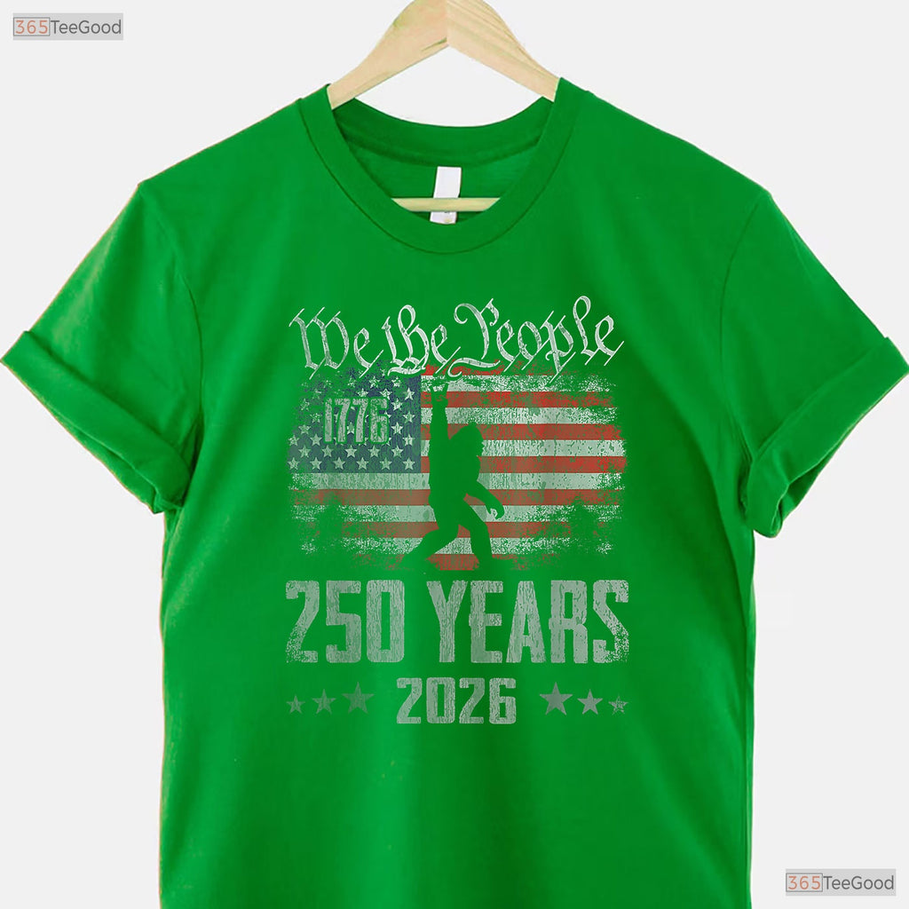 250 Years 250th Anniversary Bigfoot Valentine T-Shirt Carp Fishing Apparel