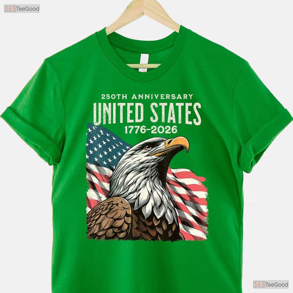 250th Anniversary USA Flag Valentine T-Shirt- Ice Fishing Gear Mens