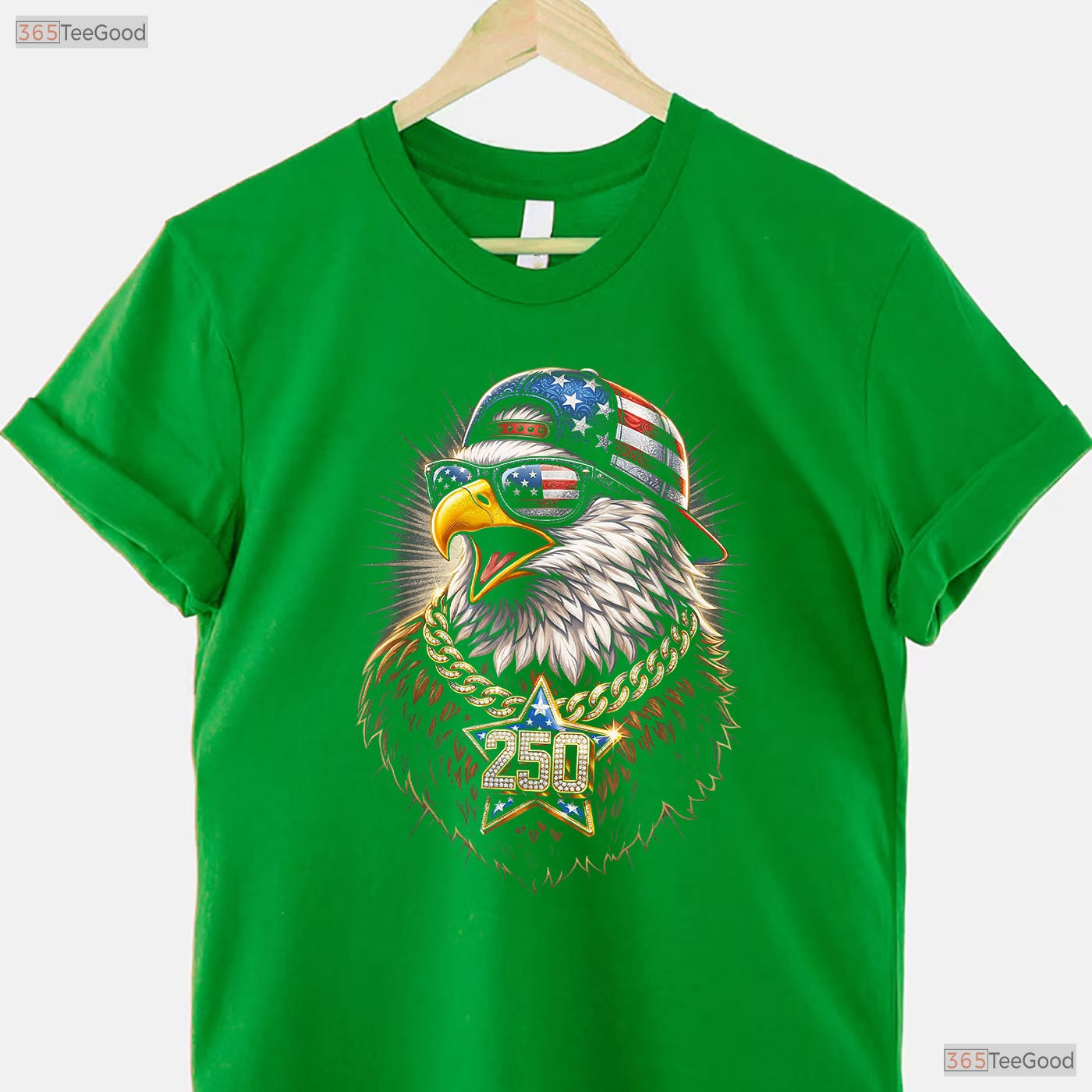 USA 250th Anniversary Funny Independence Valentine T-Shirt Trout Fishing Wear