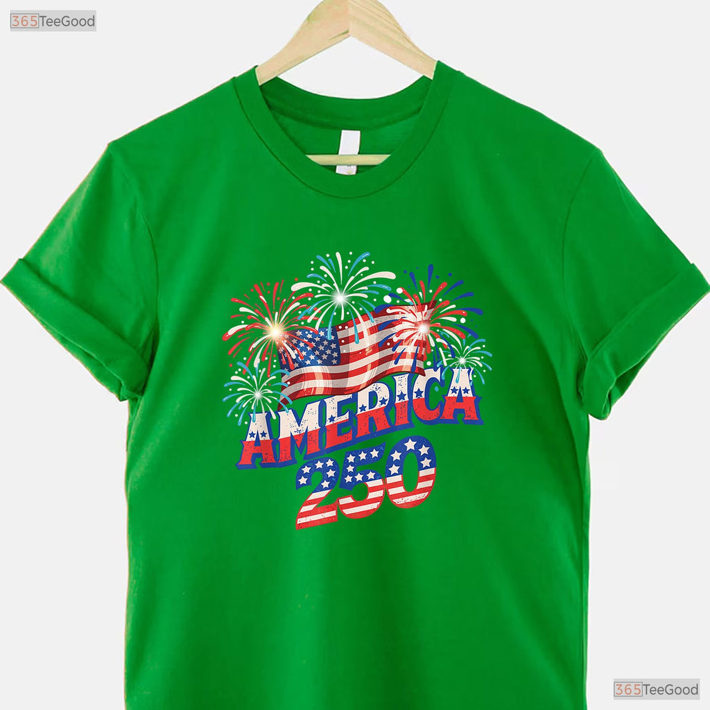 250 Years America Independence Freedom Valentine T-Shirt Saltwater Fishing