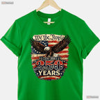 250th Anniversary USA Patriotic Eagle Valentine T-Shirt Ice Fishing Apparel