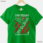 250th Anniversary USA Vintage Valentine T-Shirt- Fly Fishing Gear For Men