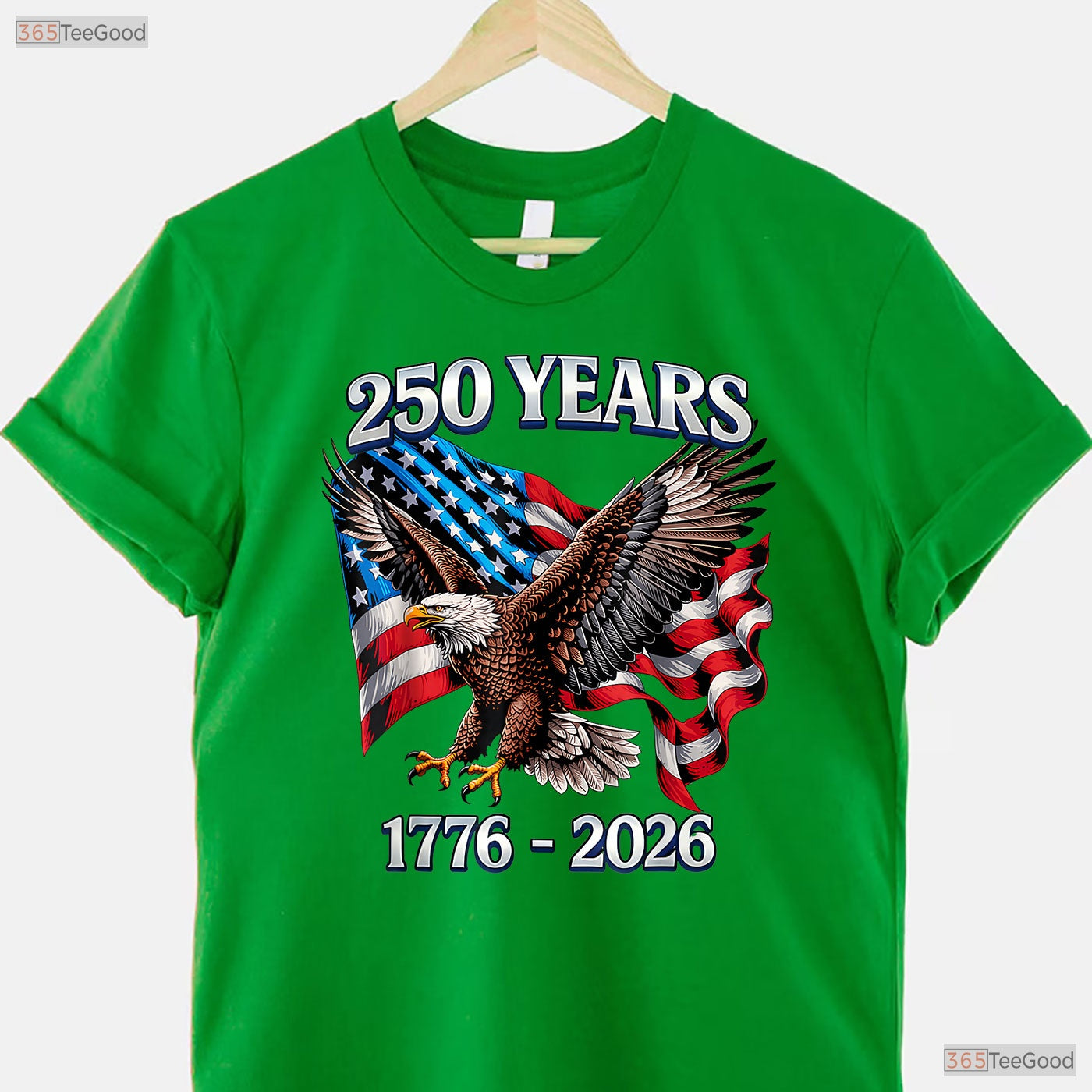 250 Years US Flag 4th of July Valentine T-Shirt Bass Fishing Gifts For Men