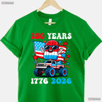 Kids 250th Anniversary USA 4th of July Valentine T-Shirt Inshore Fishing Clothing