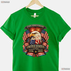 USA Independence 250th Patriotic Eagle Valentine T-Shirt Catfish Fishing Gear Men