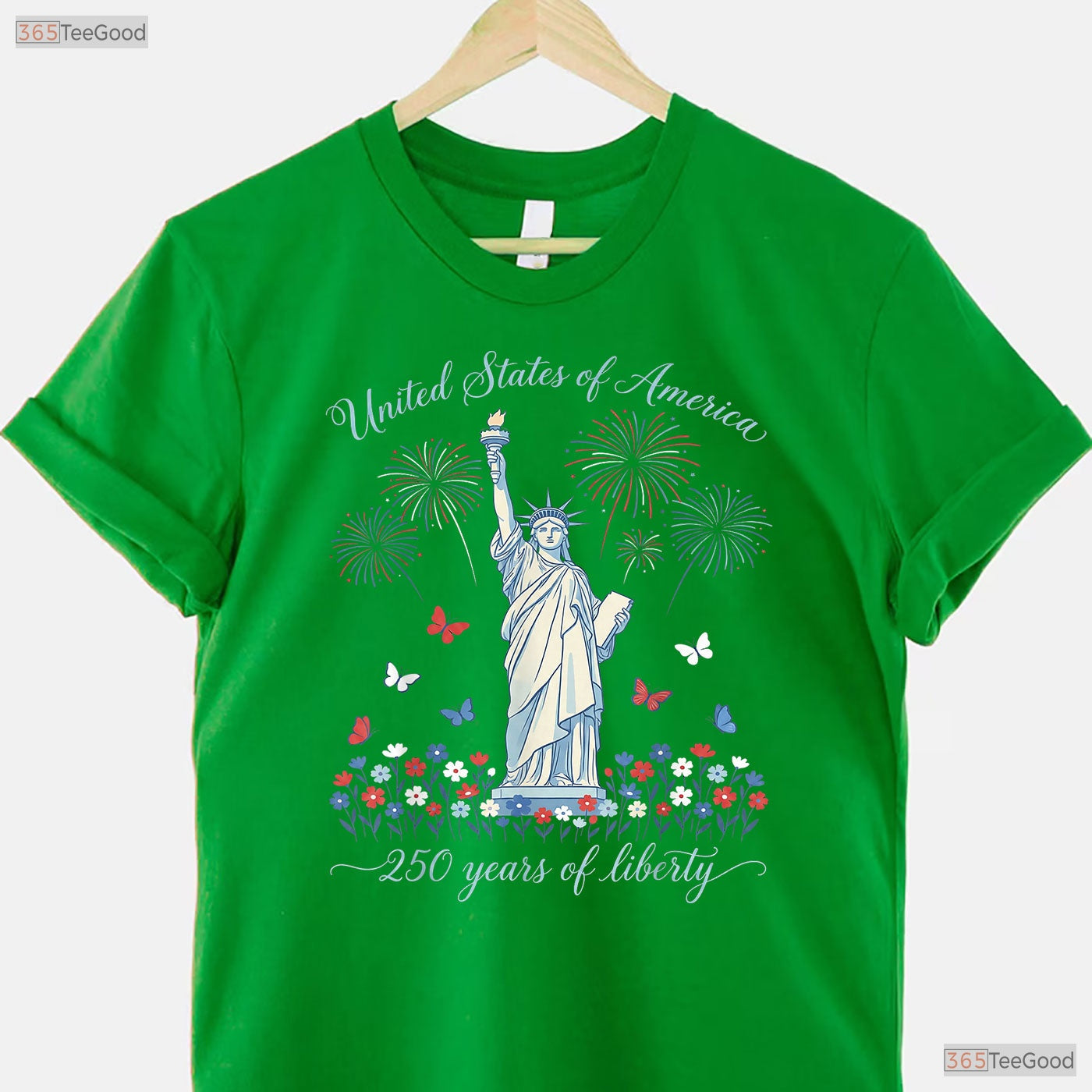 United States 250th Anniversary Valentine T-Shirt Fly Tying Accessories Men