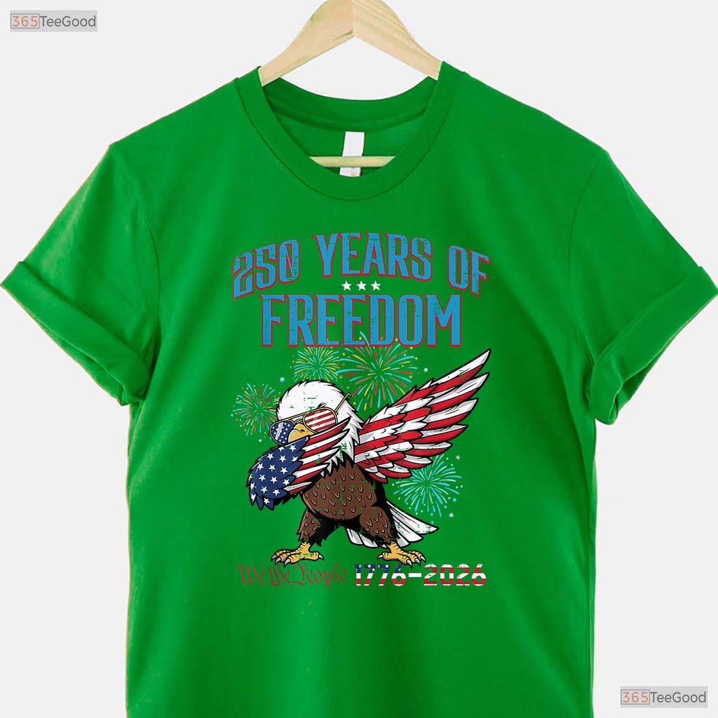 250 Years Freedom Eagle Dab 250th Valentine T-Shirt Ice Fishing Accessories