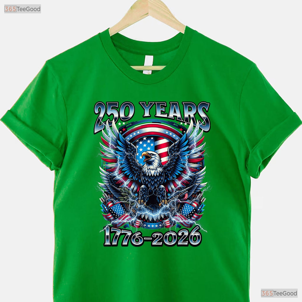 250 Years America Independence 250th Valentine T-Shirt Trout Fishing Gear Men