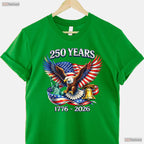 250 Years America Independence Freedom Valentine T-Shirt River Fishing Wear