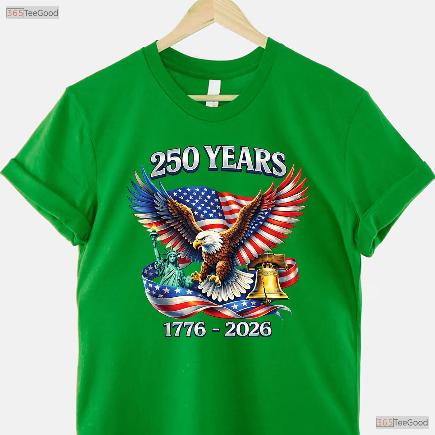 250 Years America Independence Freedom Valentine T-Shirt River Fishing Wear