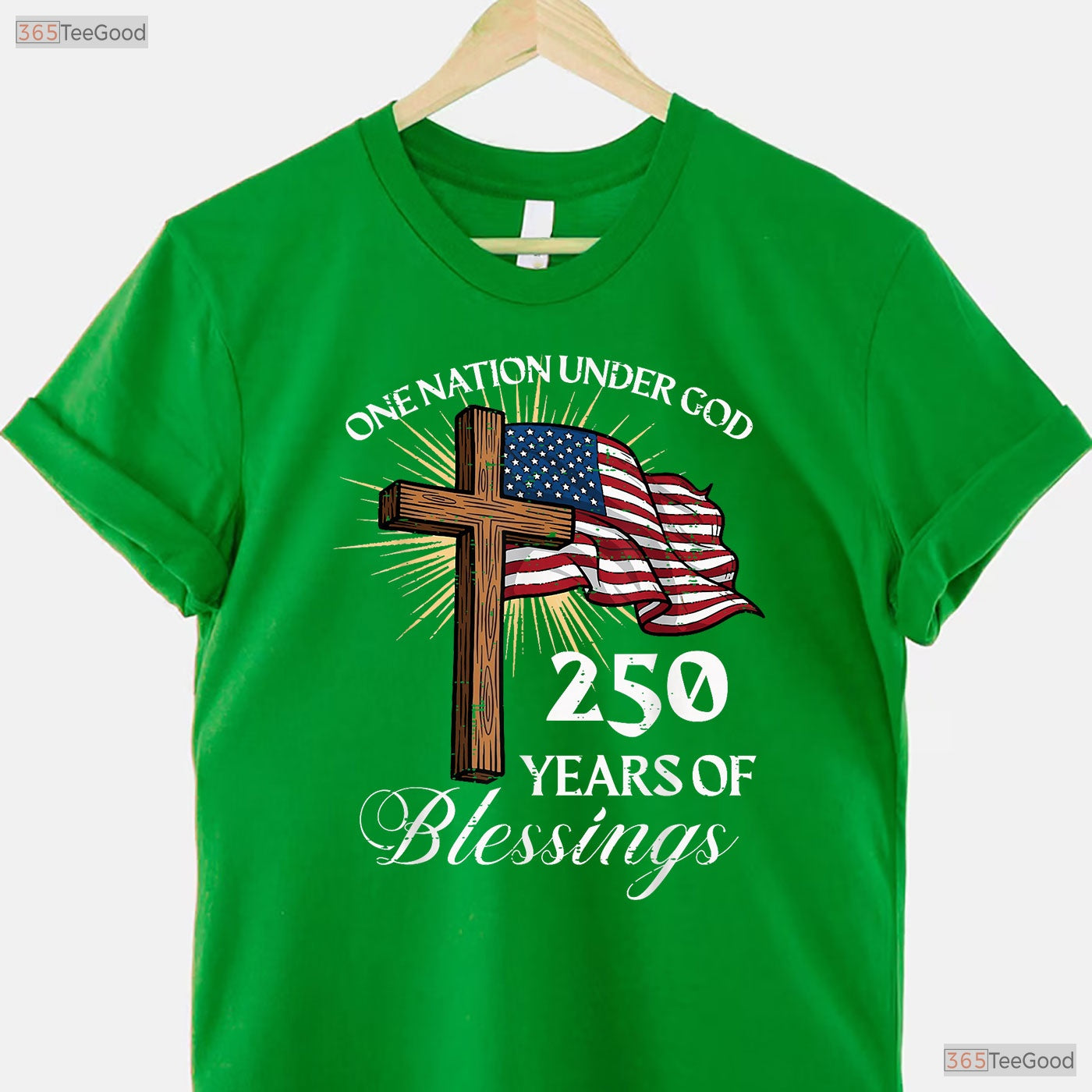 One Nation Under God 250 Years USA Valentine T-Shirt- Carp Fishing Outfits