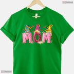Cute Mom Gnomes Floral Shirt Mothers Day Mom Daughter Women T-Shirt Gift Idea