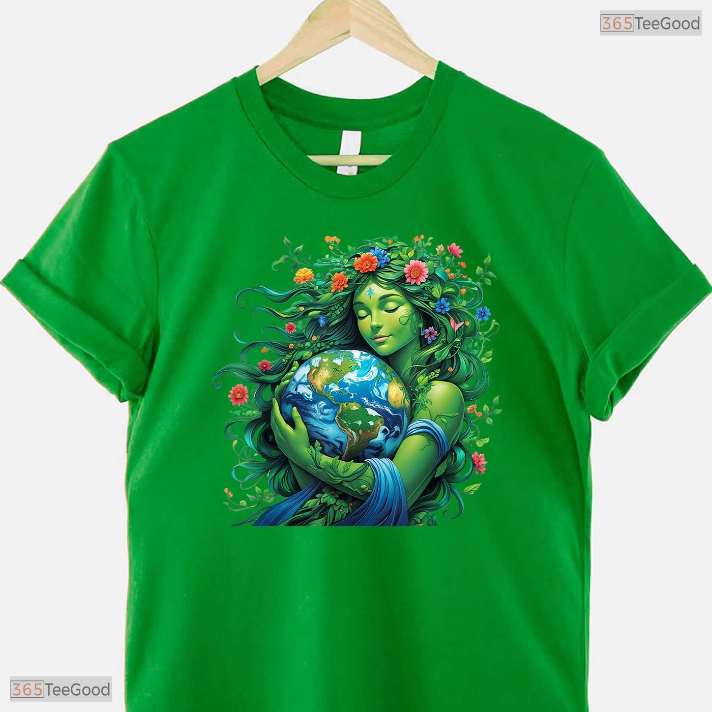 Green Mother Nature Earth Day Shirt Earth Mother Planet Nature T-Shirt Gift