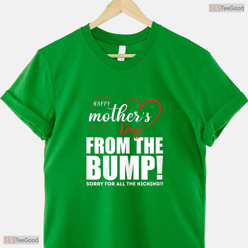 Happy Mothers Day From The Bump Shirt Funny Expecting Mom Pregnancy T-Shirt