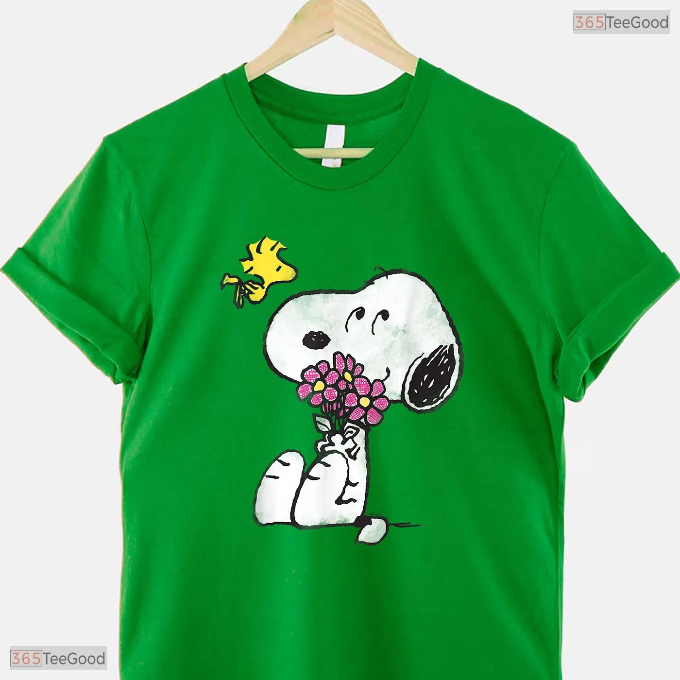 Cute Cartoon Dog Mothers Love Floral Puppy Mama Mothers Day T-Shirt For Women