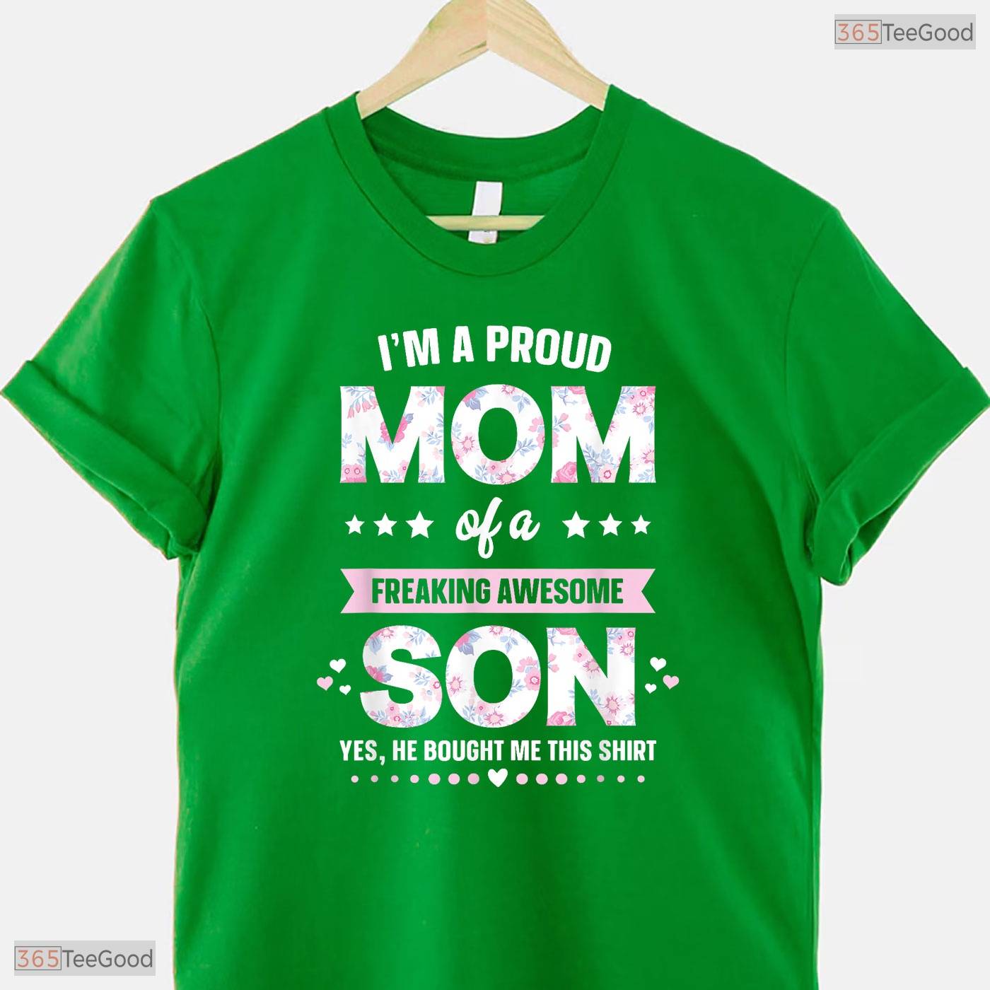 Proud Mom Gift From Son Funny Mothers Day Boy Mom T-Shirt Present For Women