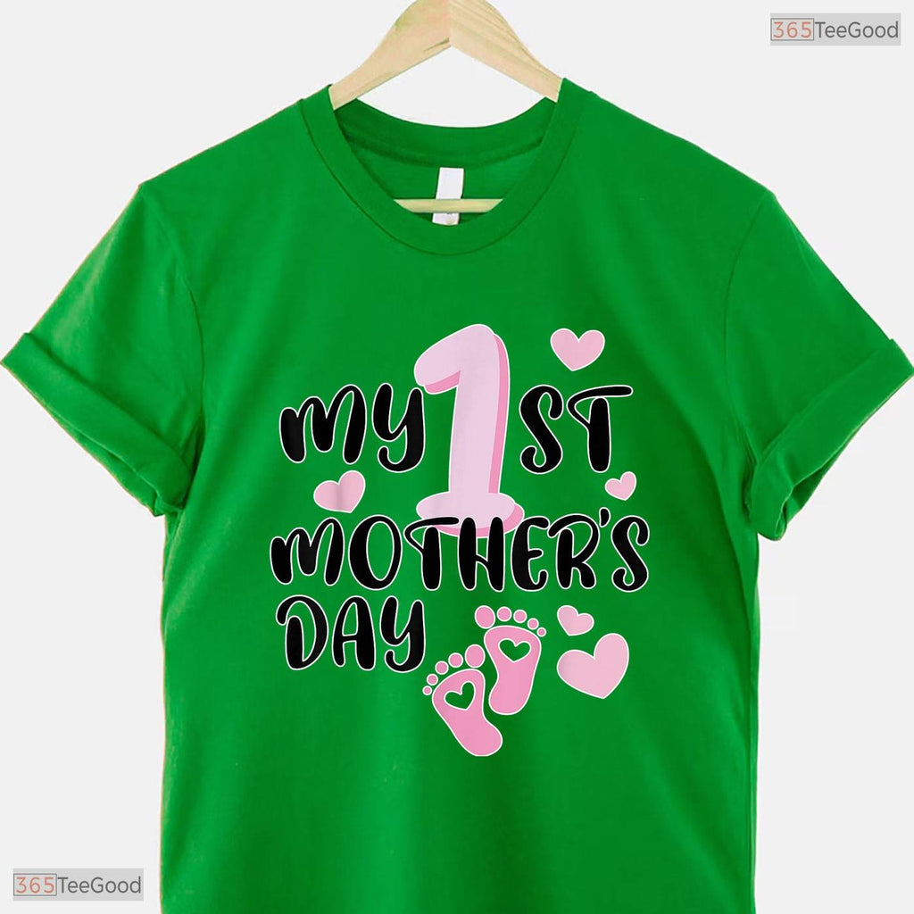 My First Mothers Day Funny Graphic Best Gift Idea For 1st Mom Womens T-Shirt