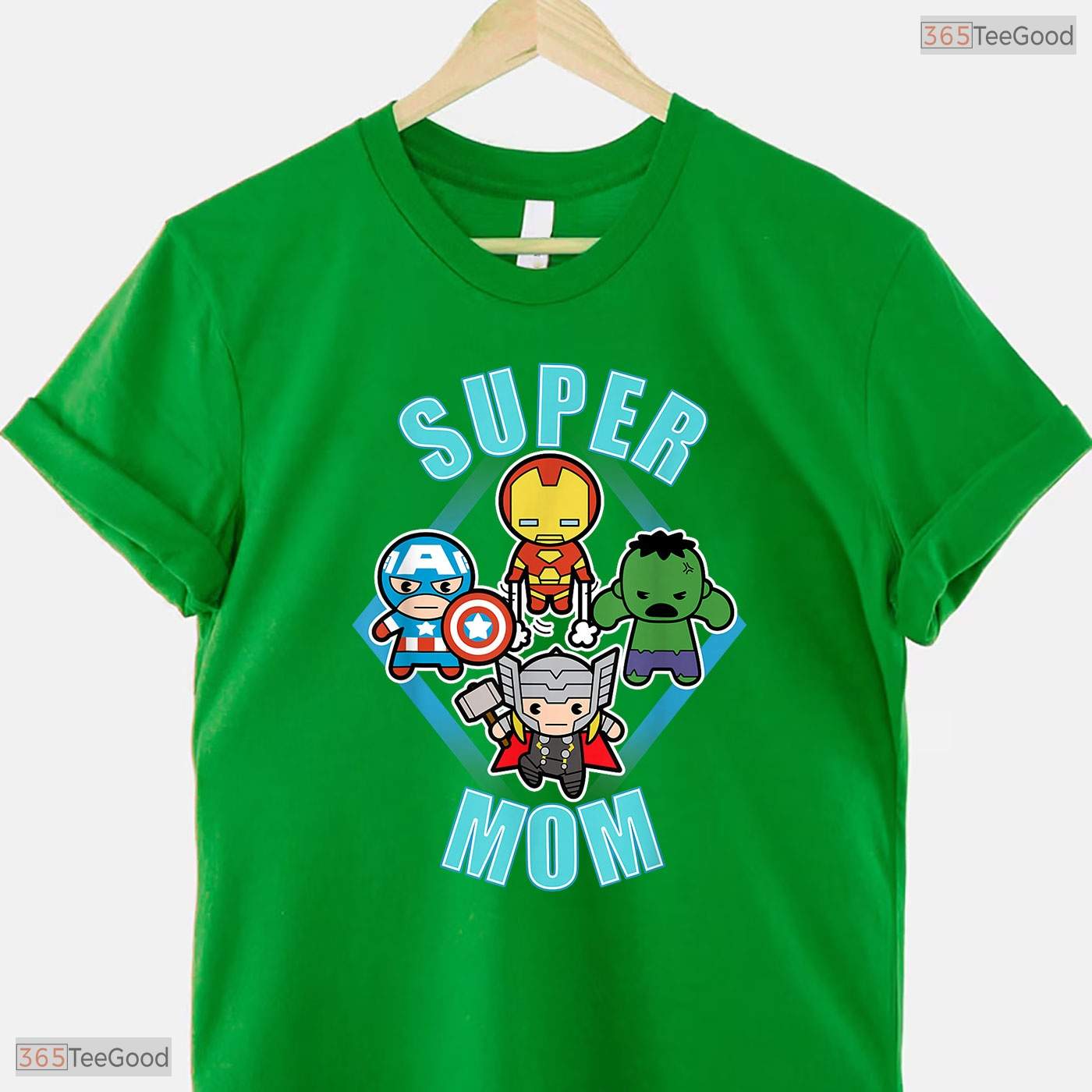Kawaii Superhero Mom Shirt Comic Style Superhero Mom Mothers Day T-Shirt Idea