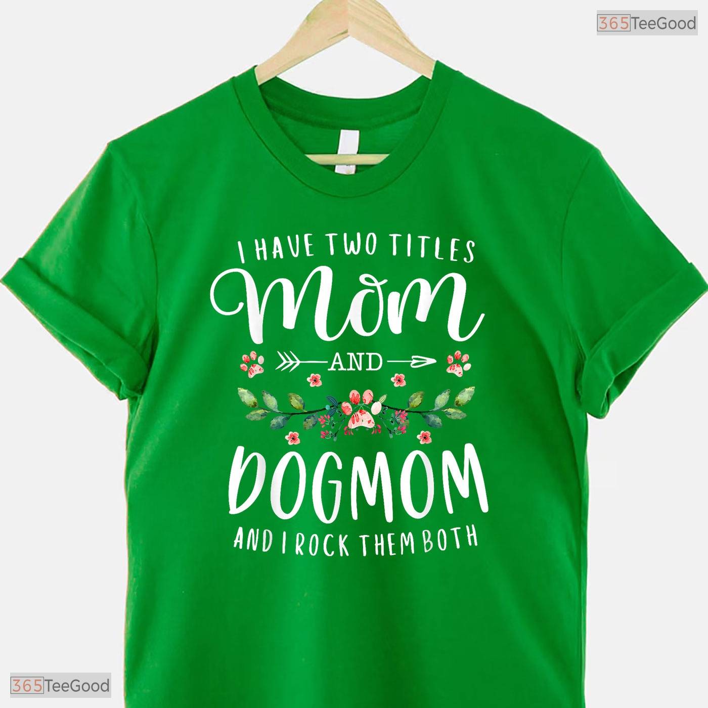 Mom And Dog Mom Floral Shirt Cute Floral Dog Mom Mothers Day T-Shirt Present
