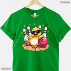 Cute Duck Playing Bowling Cool Mom Sunglasses Mothers Day T-Shirt Gift Idea
