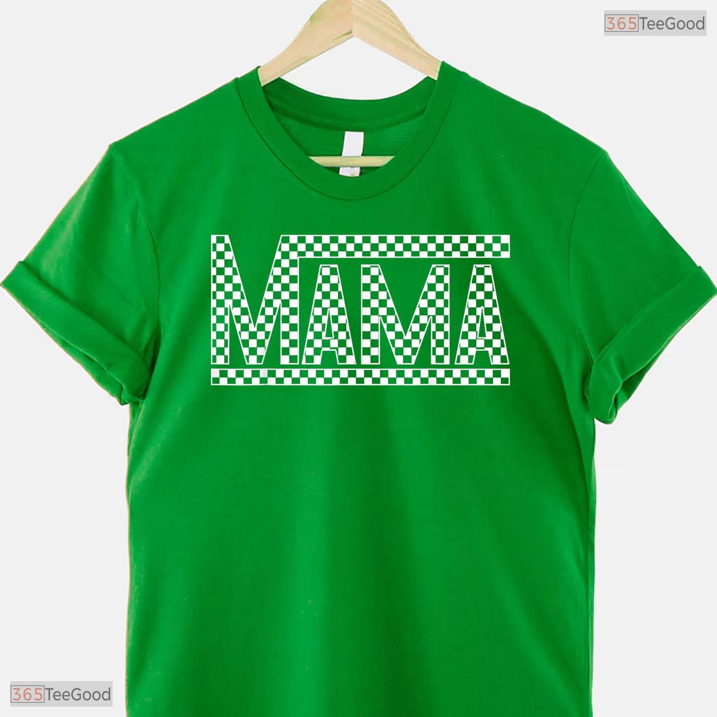 Checkered Mama T-Shirt Retro Black And White Checkerboard Mothers Day Gift