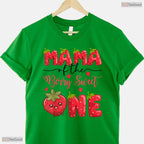 Berry Sweet One Mama Strawberry First Birthday Mother Mothers Day T-Shirt