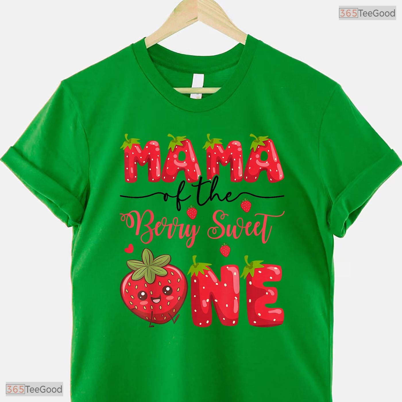 Berry Sweet One Mama Strawberry First Birthday Mother Mothers Day T-Shirt