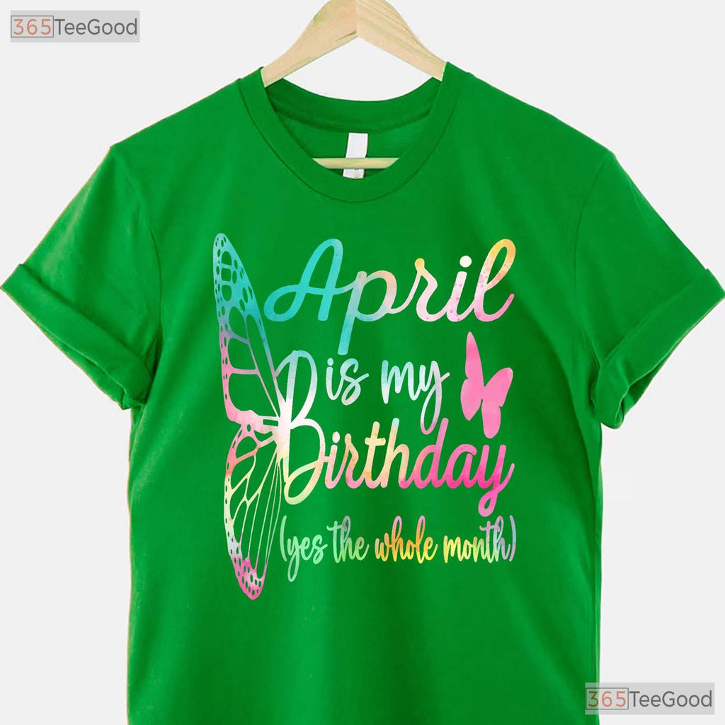 April Birthday Girl T-Shirt - Stepping Into April Tee - Best Birthday Gift For Women