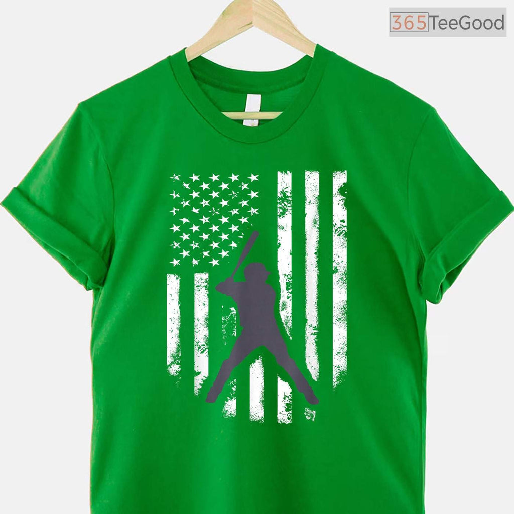 Cool American Flag Baseball Shirt Distressed Jersey Gift T-Shirt For Men Boy