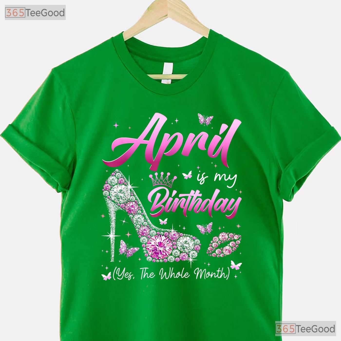 April Is My Birthday Queen T-Shirt - Whole Month Celebration Tee - April Birthday Gift