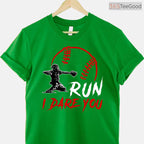 Run Steal I Dare You Humor Baseball Catcher T-Shirt Vintage Distressed Gift