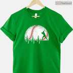 Funny Baseball Heartbeat Vintage T-Shirt Baseball Player Men Boys Sport Gift