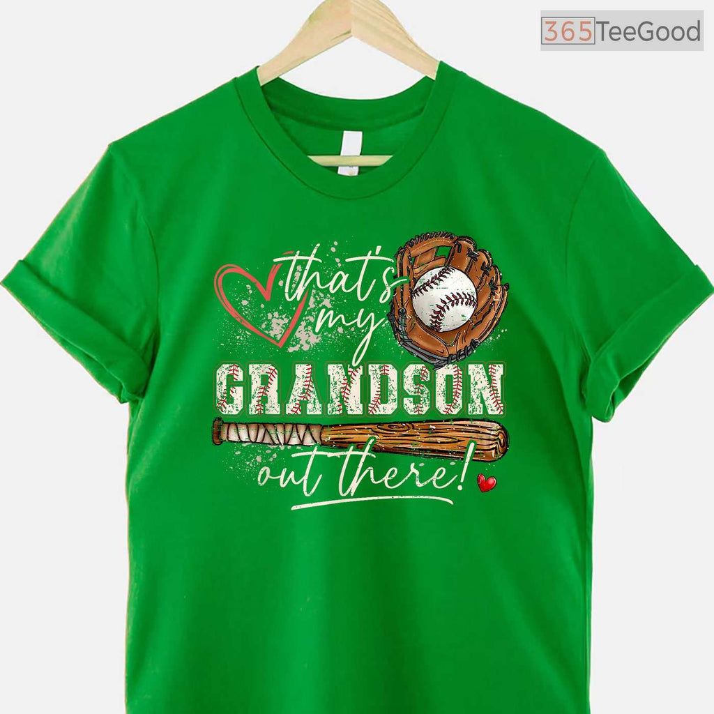 Thats My Grandson Out There Baseball T-Shirt Grandma Mothers Day Sports Gift