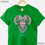 Aries Zodiac Astrology T-Shirt - March April Birthday Tee - Horoscopes Shirt For Gift