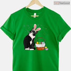 Easter Day Cat Bunny Ears Eggs T-Shirt Funny Men Women Happy Easter Kitty Tee