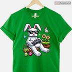 Boys Happy Easter Day Bunny Egg Video Game T-Shirt Kids Gamer Easter Gift Tee